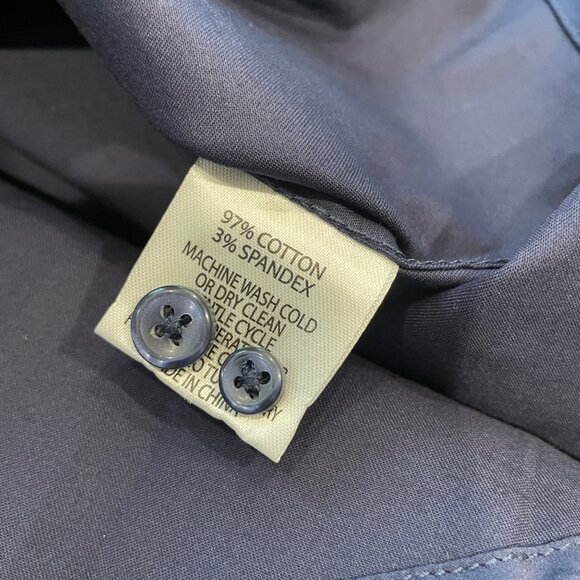 NWT Dstrct & Row Men's Sz M Slim Fit Dress Shirt Navy Blue Stretch Stitch Fix - Picture 8 of 9